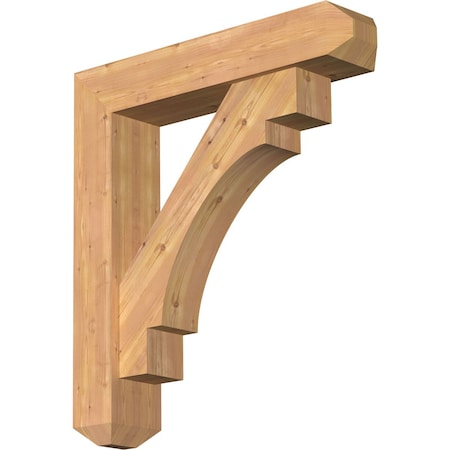 Merced Craftsman Smooth Bracket W/ Offset Brace, Western Red Cedar, 7 1/2W X 36D X 40H